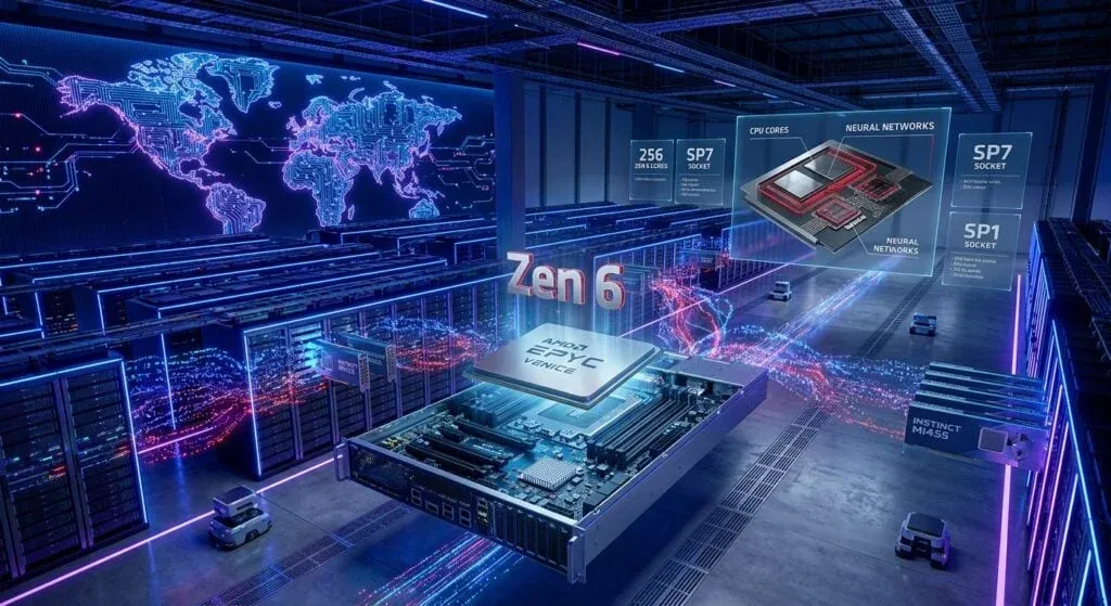 AMD Zen 6 EPYC Venice 256-core 2nm processor