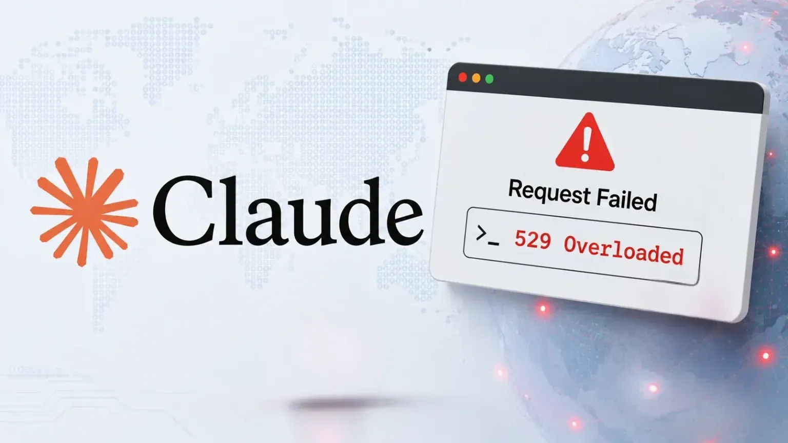 Claude Worldwide Outage — thông báo lỗi 529 Overloaded của Anthropic