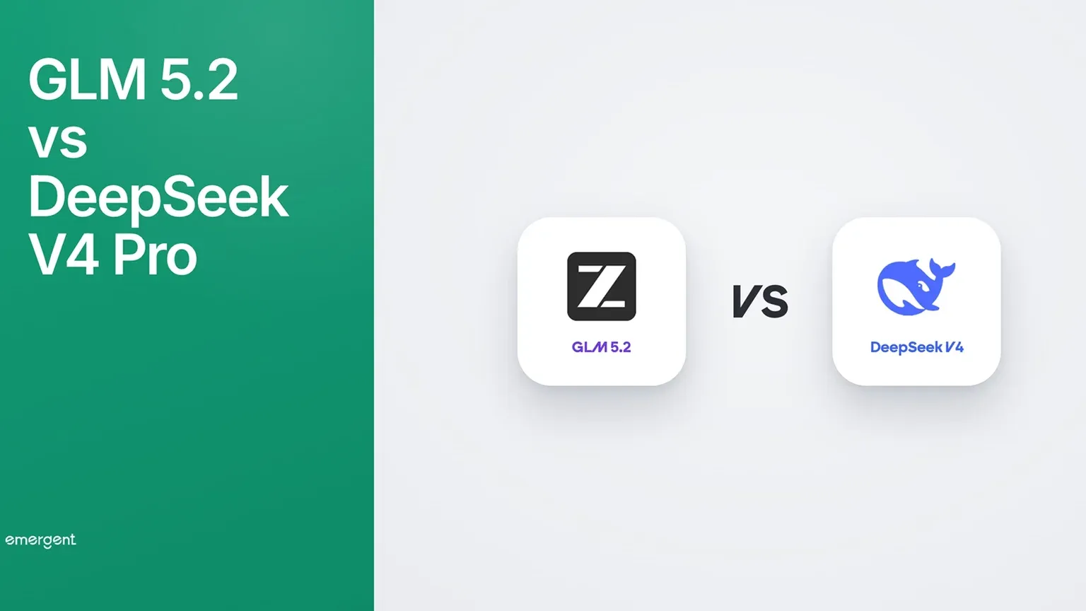 GLM 5.2 vs DeepSeek V4 Pro — so sánh benchmark AI model từ bài báo Emergent.sh