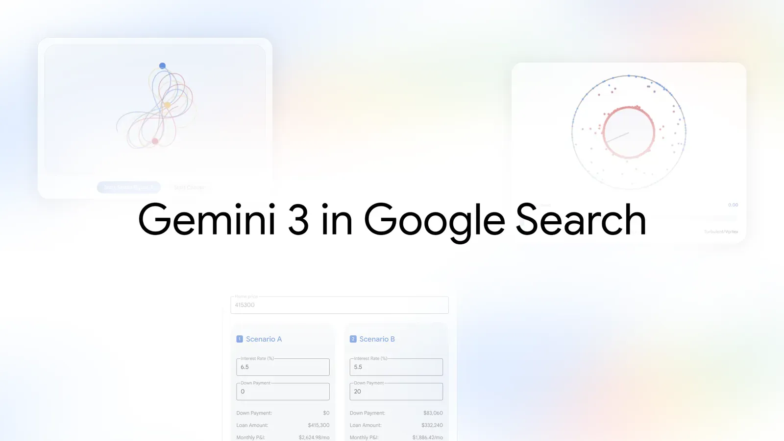 Giao diện Google Search với Gemini 3 và AI Mode — tích hợp notebook, mô phỏng 3D tương tác và công cụ học tập thông minh