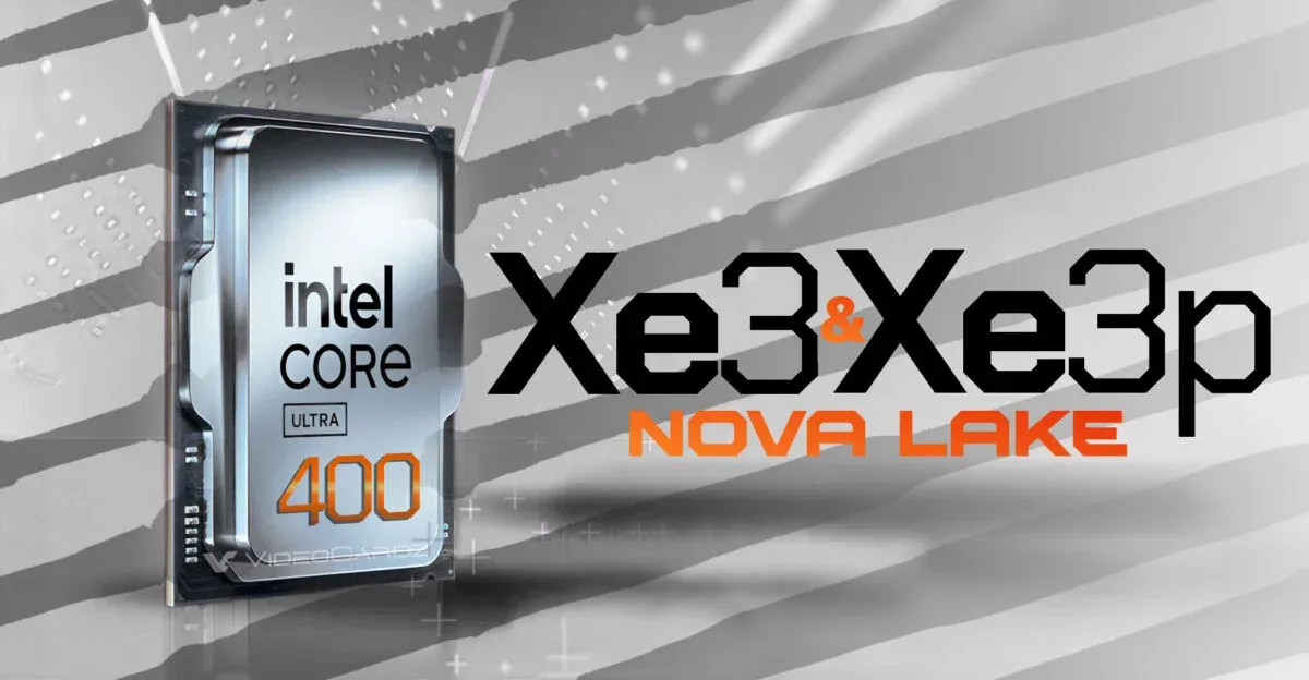 Hình minh họa CPU Intel Nova Lake-S với cấu hình iGPU 12 nhân Xe3P trên socket LGA1954