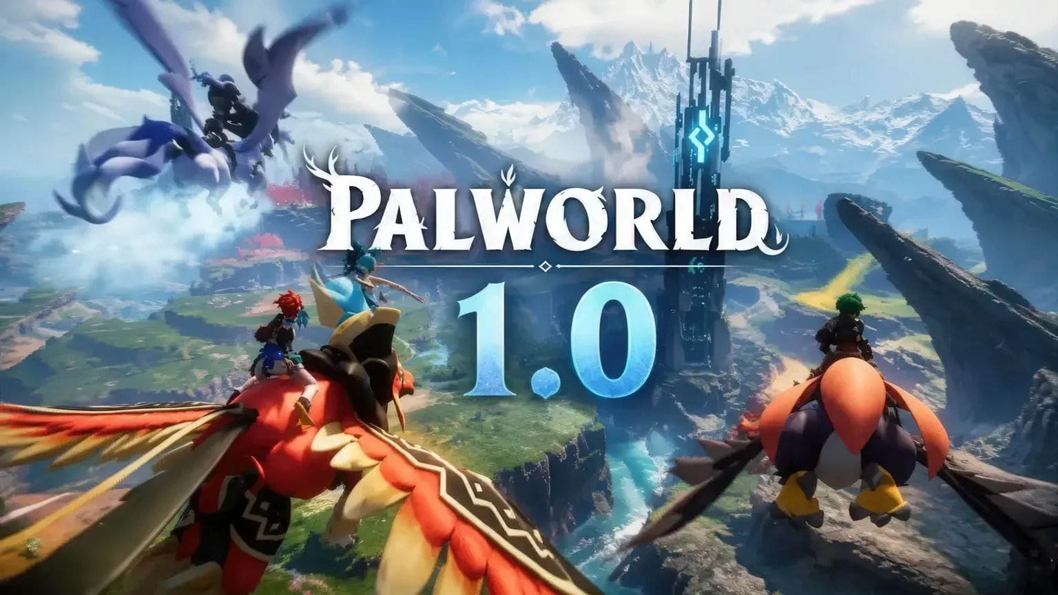 Palworld 1.0 với khu vực World Tree và Sunreach Sky Islands