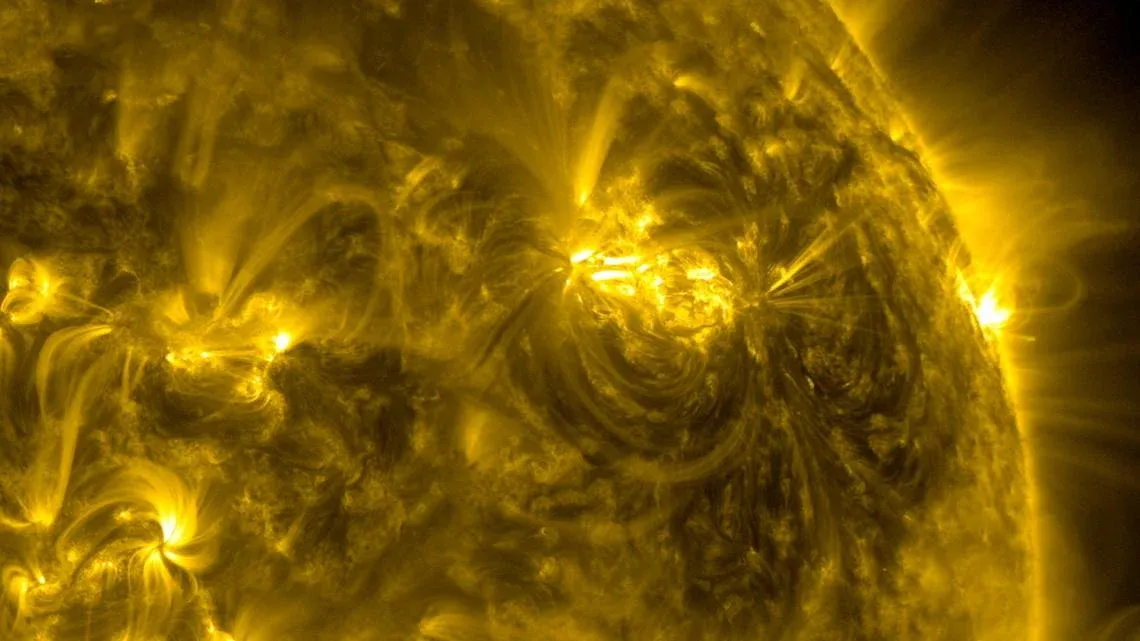 Vùng hoạt động mặt trời được NASA SDO ghi nhận - nơi AI phát hiện tín hiệu tiền thân của bùng phát