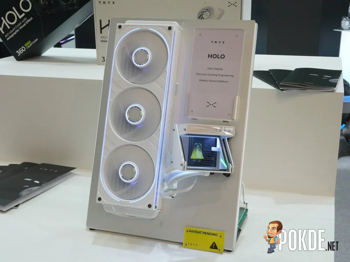 Tản nhiệt TRYX HOLO với màn hình hologram 640x480 nổi trên block CPU