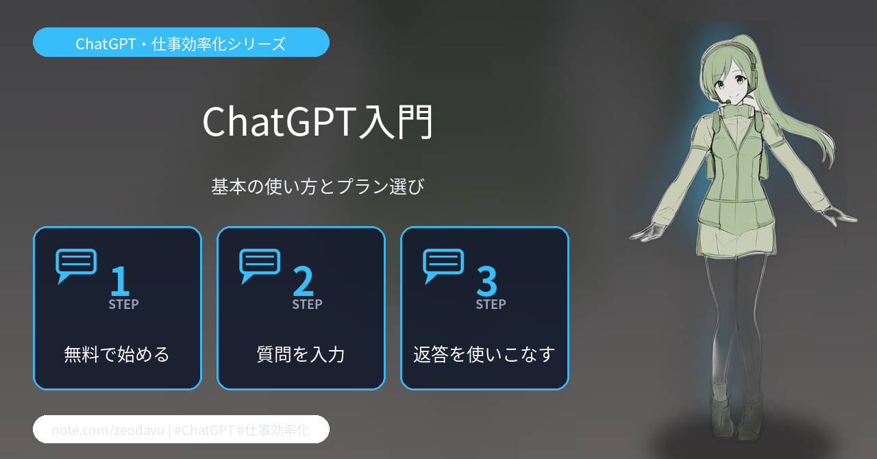 【ChatGPT入門】最初に知っておきたい基本の使い方とプラン選び