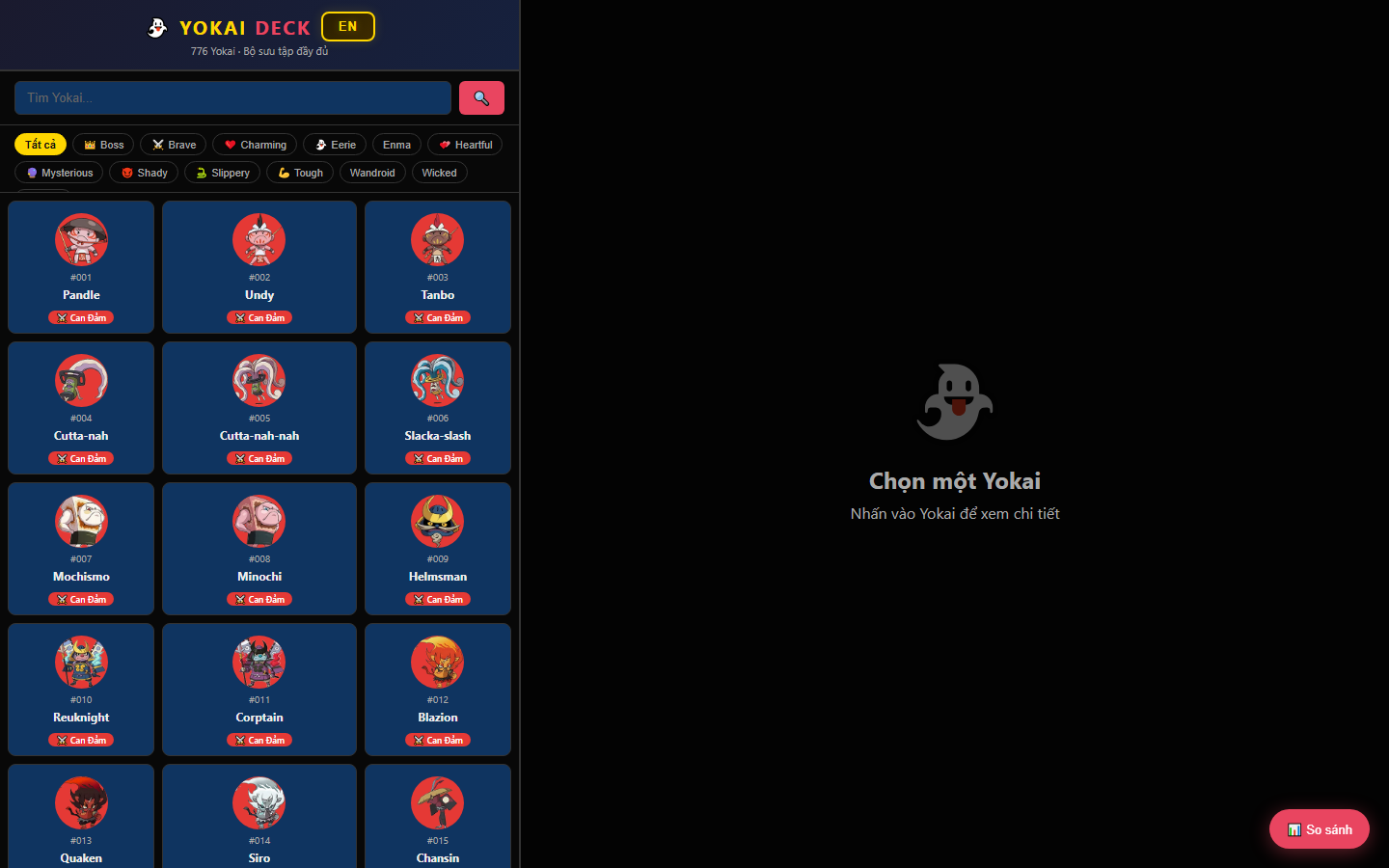 Yokai Deck homepage