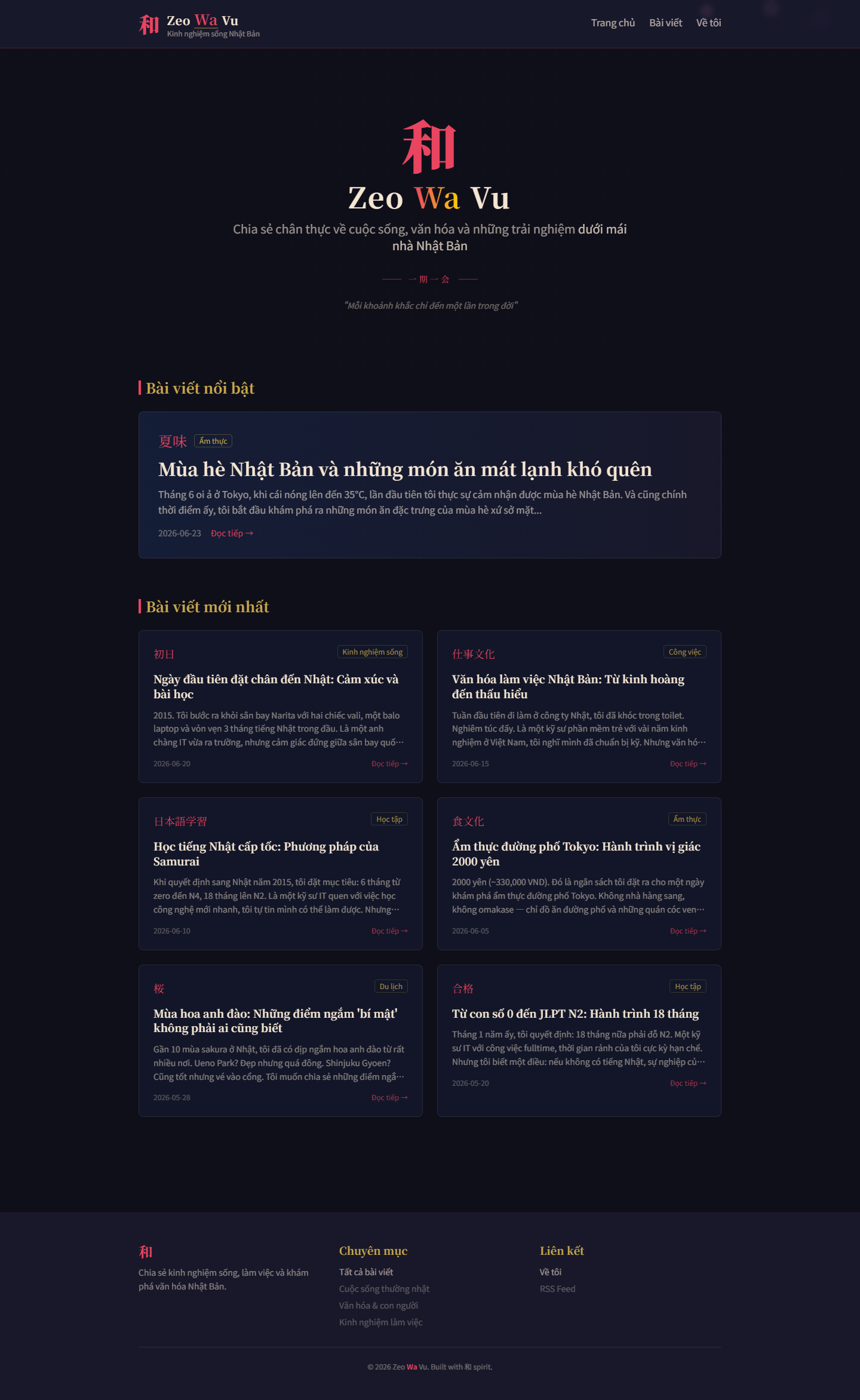 Zeo Wa Vu homepage